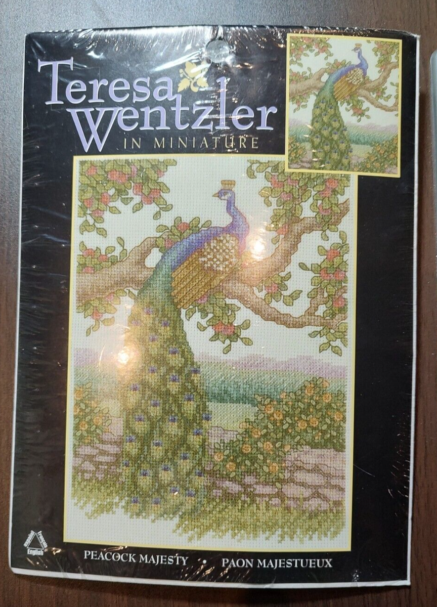 Peacock Majesty - Teresa Wentzler in Miniature Counted Cross Kit