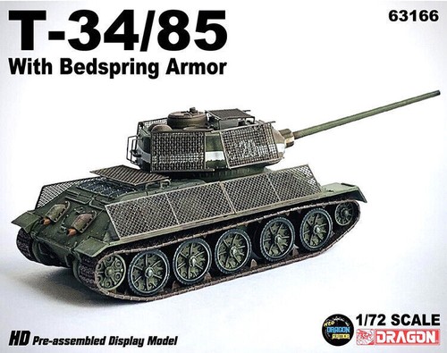 Dragon 1/72 Soviet T-34/85 Tank + Wire Bed Armor Eastern Front 1944 63166 Model - Picture 4 of 4