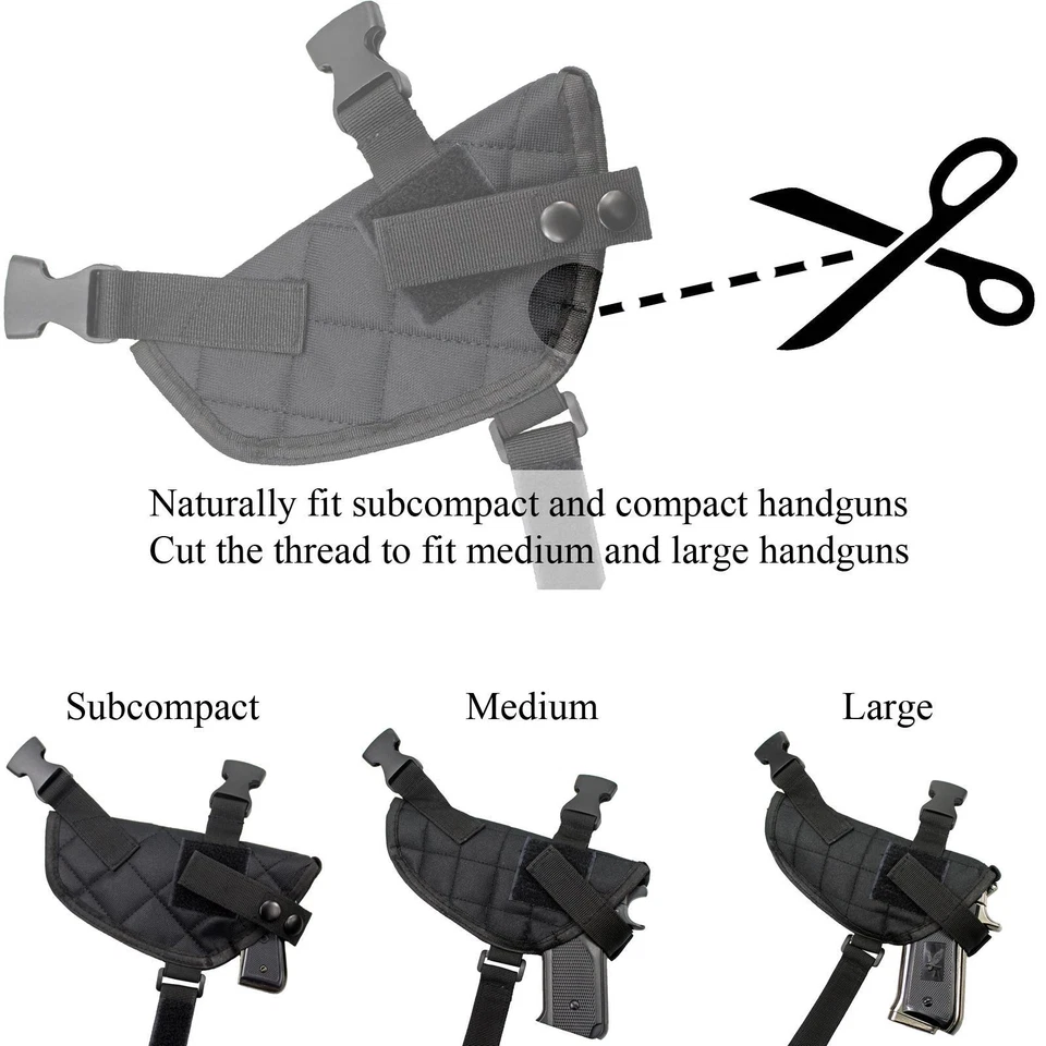 Tactical Concealed Double Draw Shoulder Holster Adjustable Dual Pistol Holster - Image 2 of 4