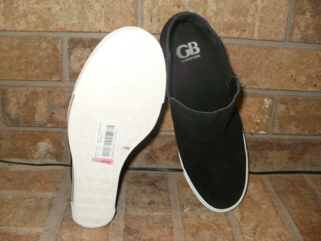 Nuevo GB Giani Bini Negro Gamuza Cuero Botines Damas 10 M Oculto 3" Tacón/Precio de venta sugerido por el fabricante $80 Foto 2 de 4