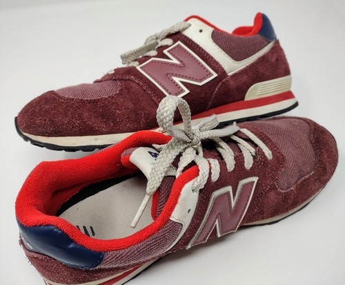 NICE!! New Balance 574 Sneakers Red Blue Kids Size 6 Sneakers GC574NX1 - Picture 5 of 7