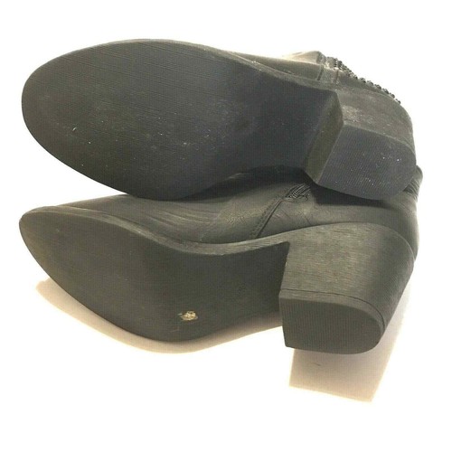 Patrizia by Spring Botín Paso Cuero NEGRO 2,25" Tacón Cremallera Talla 9 Tacones - Imagen 9 de 10