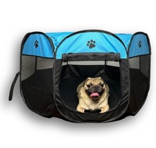 Foldable Pet Playpen  Safe Indoor  Outdoor Fun for Pets  Portable Sports D...