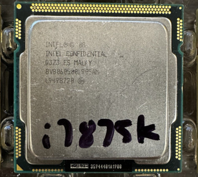 Intel Confidential Q3Z3 i7-875K 2.93GHz 4-Core LGA1156 CPU Processor Test Sample
