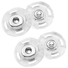Clear Sew-on Snap Buttons 20 Sets 23mm Press Studs for Dress and Coat Sewing