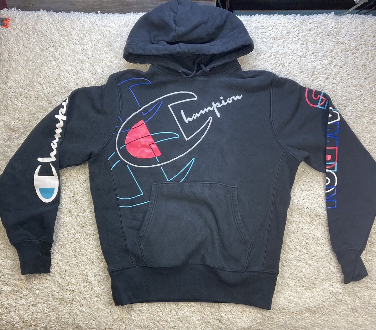 Vtg 90's CHAMPION Reverse Weave Hoodie Sweatshirt Pullover