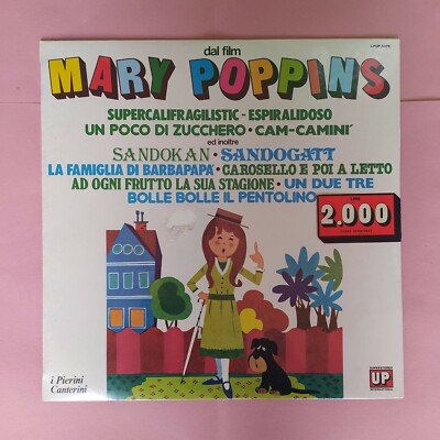   I PIERINI CANTERINI - MARY POPPINS / ASCHENPUTTELA Vinyl LP 1976 LPUP 5076