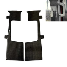 2pcs Real Carbon Fiber Inner Door Seat Belt Panel Trim Cover Fits 14-21 Tundra