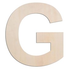 12 Inch Wooden Letter G 1/4 Inch Thick Large Wooden Letter for Wall Crafts
