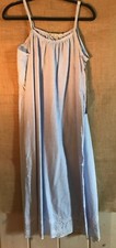 Kat Paws Slip Dress in 100% Cotton in Blue/White small stripe, OS