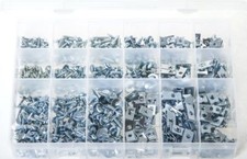 Assorted Sheet Metal Screws, U-Nuts + J-Nuts - zinc plated QTY 600 pcs AB504