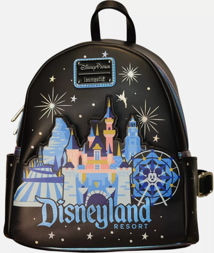 Disney Parks Icons Disneyland Resort Castle Hard Tag Loungefly Mini Backpack