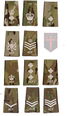 New All Ranks Multicam MTP ACF RANK SLIDE ( Cadets Army Cadet Force | eBay