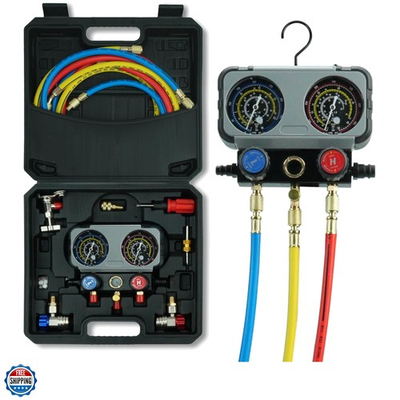 #ad 3 Way AC Gauge Set，HVAC Gauges for R134a R410a R12 R22 R502 Refrigerant，Refri... $116.99