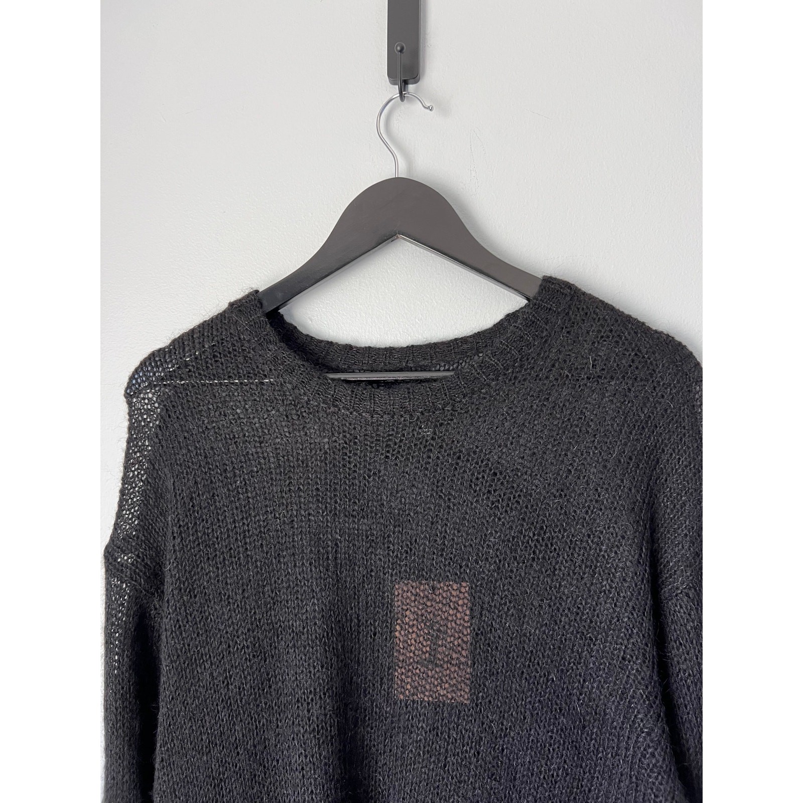 Stussy S Loose Knit Sweater - Size Medium - Black - NEW thumbnail 5