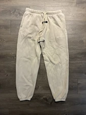 Fear of God Essentials Adult Size Small Tan Track Pants Nylon Drawstring Joggers