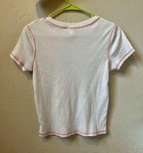 Girls Art Class Short Sleeve White Butterfly Shirt Size XL (14/16) - Picture 2 of 3