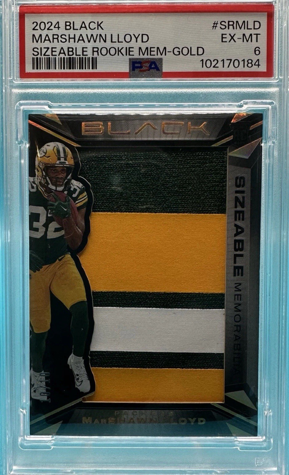 MarShawn Lloyd Panini Black Sizeable Rookie Memorabilia #SRMLD Gold
