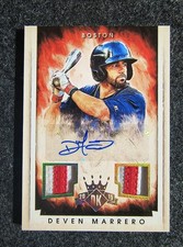 DEVEN MARRERO Rookie Dual Patch Relic Auto Card #3/10- 2015 Panini Diamond Kings. rookie card picture