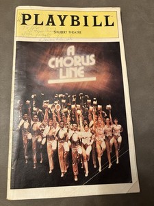 A Chorus Line Playbill Original Run Shubert Theatre Autographed