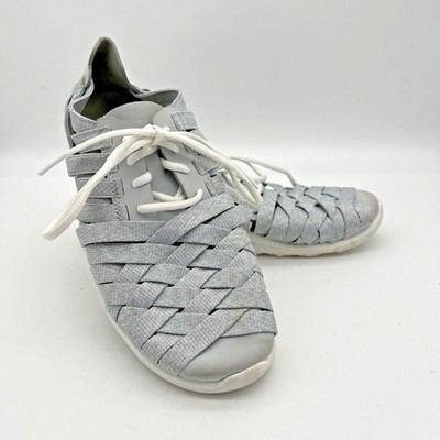 Merrell Flora Kye Weave Sneakers Womens 7.5 Gray Lace Up Open Webbing