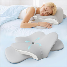 Cooling Cervical Neck Pillow for Sleeping, Ergonomic Memory Foam Pillows