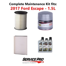 2017 Ford Escape 1.5L Complete Cabin, Air & Oil Filter Kit (5W-20)