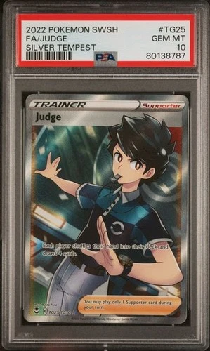 Pokemon SILVER TEMPEST - JUDGE - TRAINER GALLERY - TG25/TG30 - PSA 10
