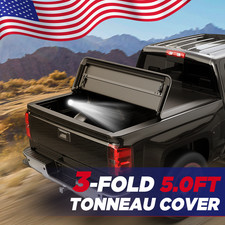 5FT 3-Fold Soft Tonneau Cover Truck Bed For 2019-2026 Ford Ranger Pickup New
