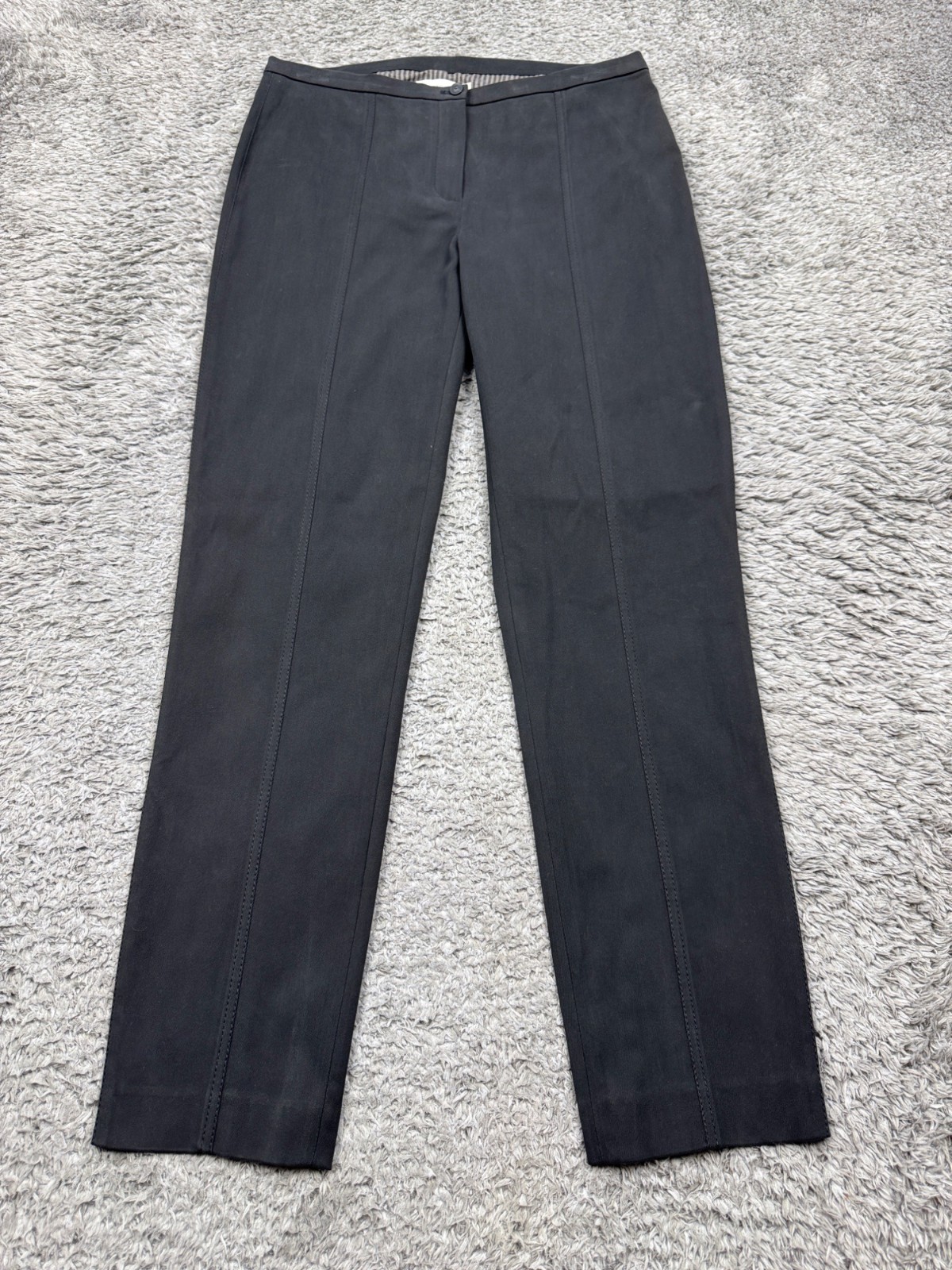 Annette Gortz Pants Women 40 US 10 Black Vegan Faux Suede High Rise Trousers