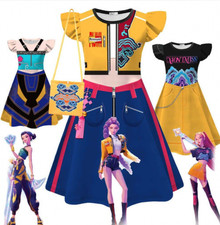 Kpop Demon Hunters Rumi Mira Zoey Girls Dress Cosplay Halloween Costume Party