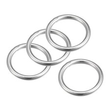316 Stainless Steel Round Welded Circle O-Ring 20mm 0.79" ID 3mm Thickness 4pcs