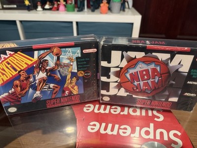Super Nintendo NBA JAM/NCAA basketball (Both with box and manual) SNES