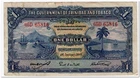 TRINIDAD AND TOBAGO,1 DOLLAR,1943,P.5c,F-VF