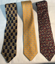 Lot of 3 Vintage 100 Silk Neckties JZ Richards, Brook Bros, Christian Dior