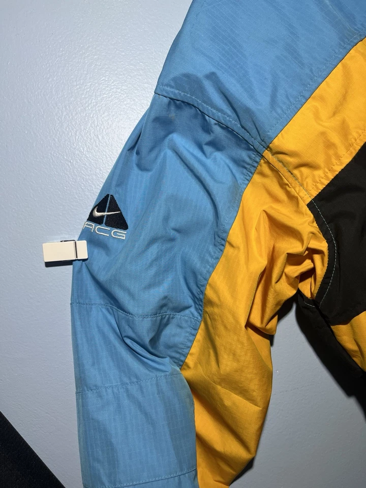 Chaqueta Vintage Nike ACG Azul y Amarillo Colorblock Retro Y2K Años 90 Para Hombre Talla Mediana Foto 2 de 4