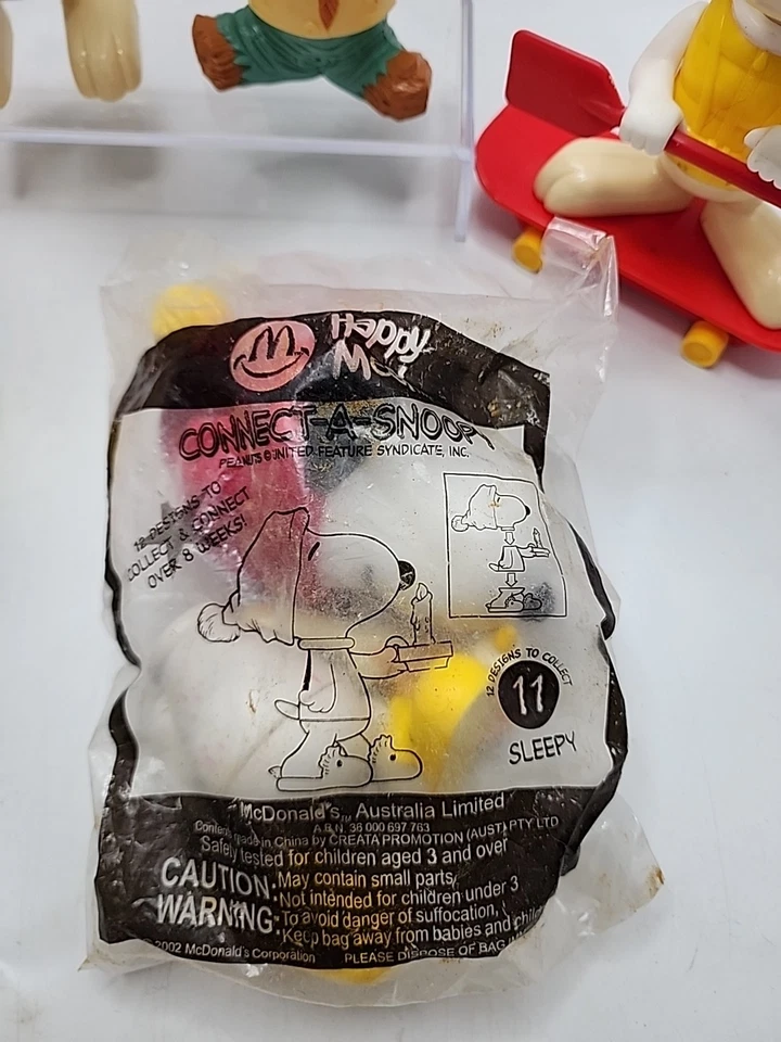 Lote de 7 juguetes Happy Meal Connect A Snoopy McDonald's 2002 Foto 4 de 4