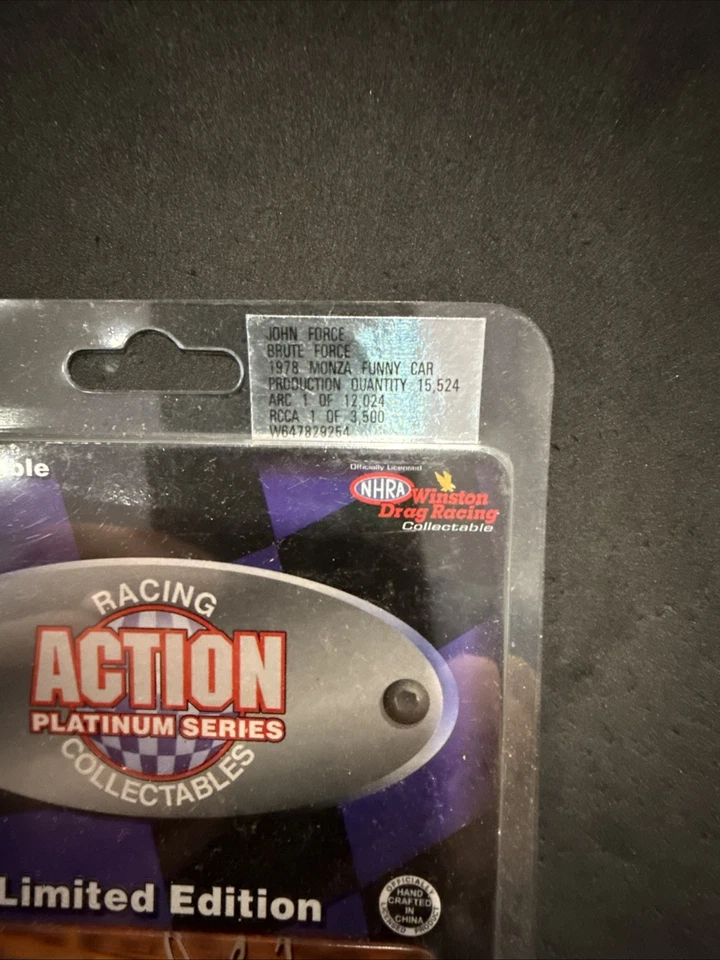 Coche divertido Monza 1996 Action John Force Brute Force 1978 escala 1:64 diecast Foto 3 de 4