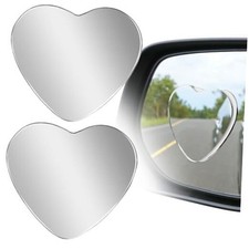 2pcs Heart Blind Spot Mirrors for Cars, Adjustabe Wide Angle Convex Rearview