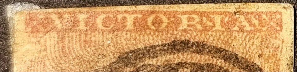Queensland 1850 SG5 1D 2nd State ThickLine With Re-Entries Reads as VICTORIA(N) - Image 3 of 4