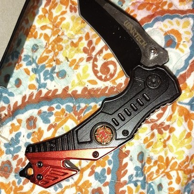 WarTech 3Cr13 Tanto Pocketknife Stainless Blade Alum Handle Liner Clip Breaker