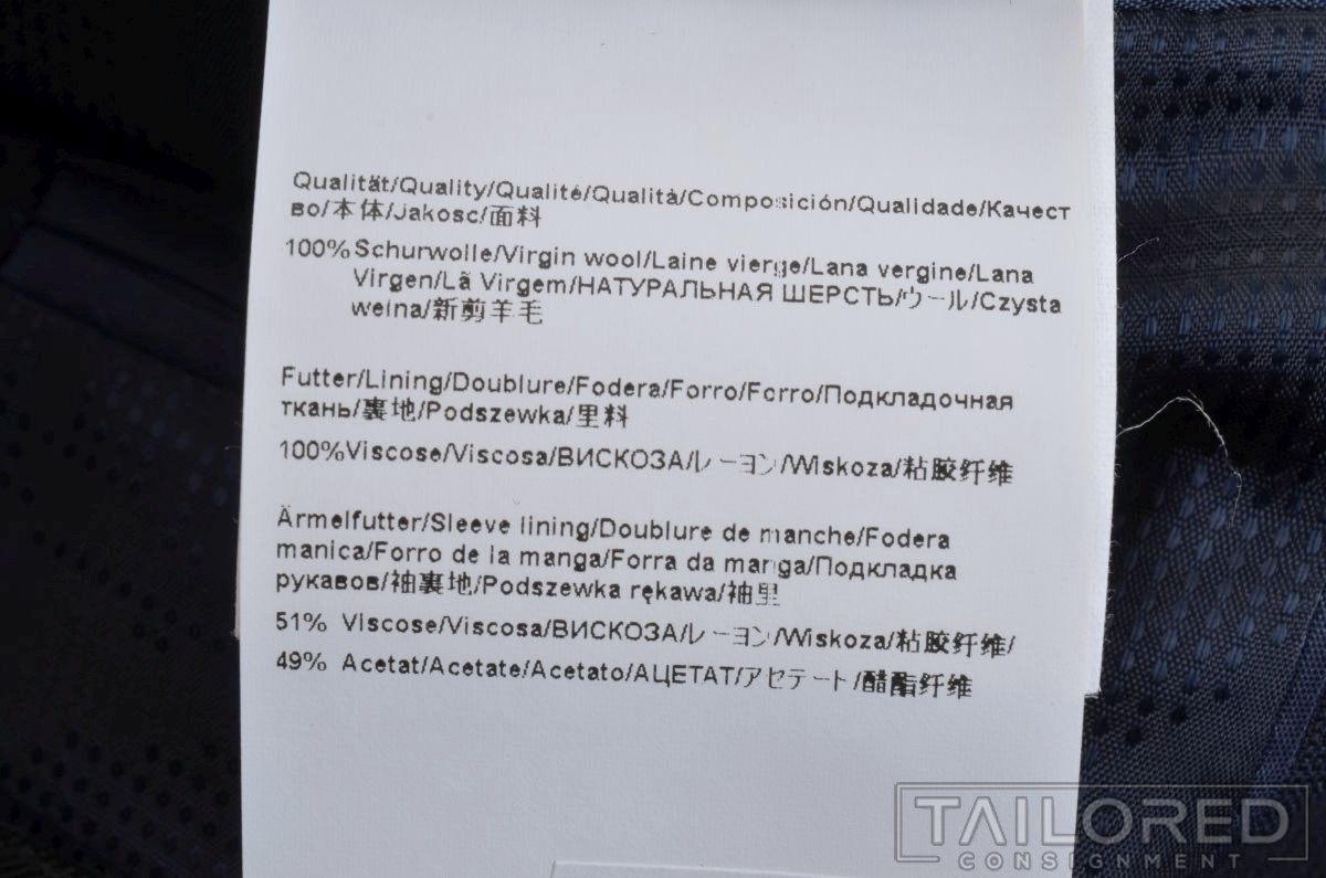 NWT - HUGO BOSS Solid Blue 100% Wool Mens Blazer Sport Coat Jacket - 38 S thumbnail 8