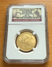 US 2014 W Gold 1/2 oz $10 NGC MS70 First Spouse Series - Lou Hoover