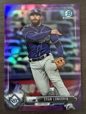 2017 Bowman Chrome Evan Longoria #73 Purple Refractor serial /250
