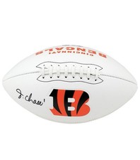 Ja'Marr Chase Signed Bengals Logo Football (Beckett & Chase)