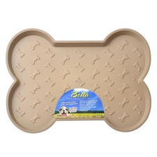 Bella Spill-Proof Dog Mat - Tan Large 21.25 By Loving Pets