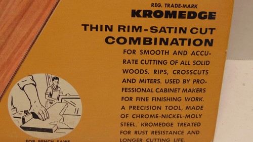 VINTAGE N.O.S. CRAFTSMAN 9-32541 THIN RIM-SATIN CUT 6 1/2' BLADE - Picture 3 of 4