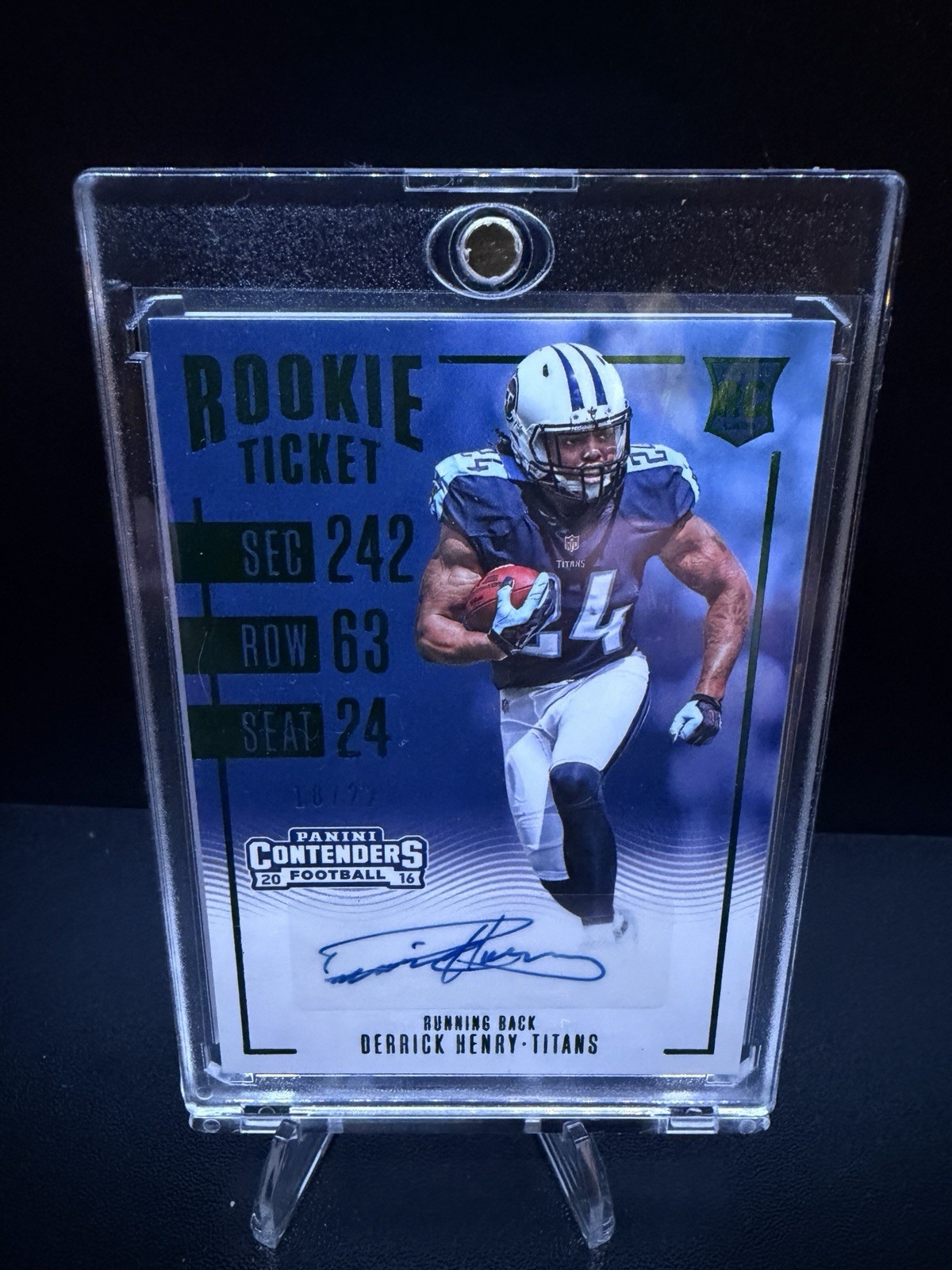 2016 Panini Contenders Rookie Ticket RPS Derrick Henry #311 Auto RC Green /22