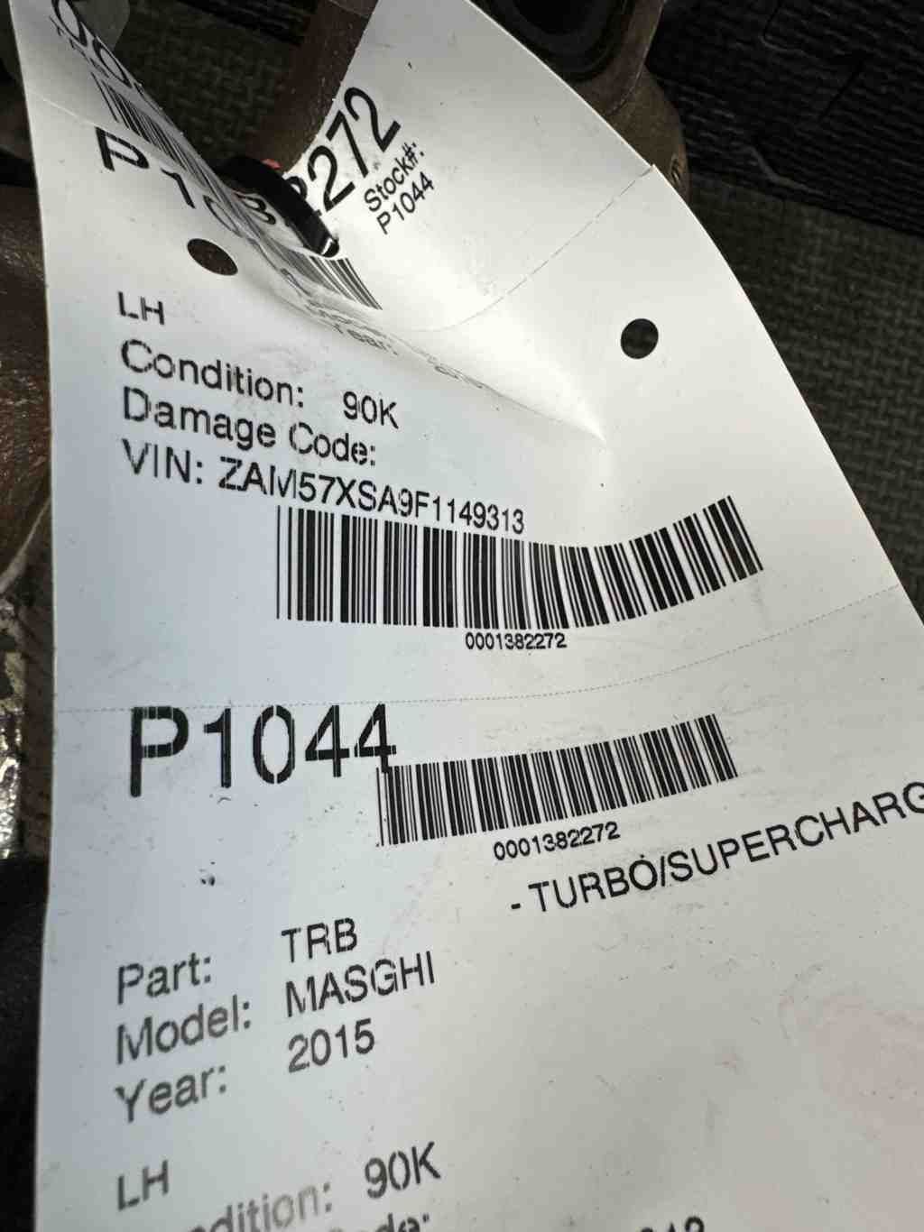 Maserati Ghibli Left Supercharger