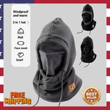 Winter Warm Hat with Mask and Neck Warmer 3-in-1 Windproof for Men and Women